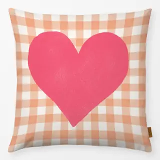Kissen Hello Spring Karo Herz