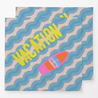 Servietten Boot Vacation Wellen Sommer