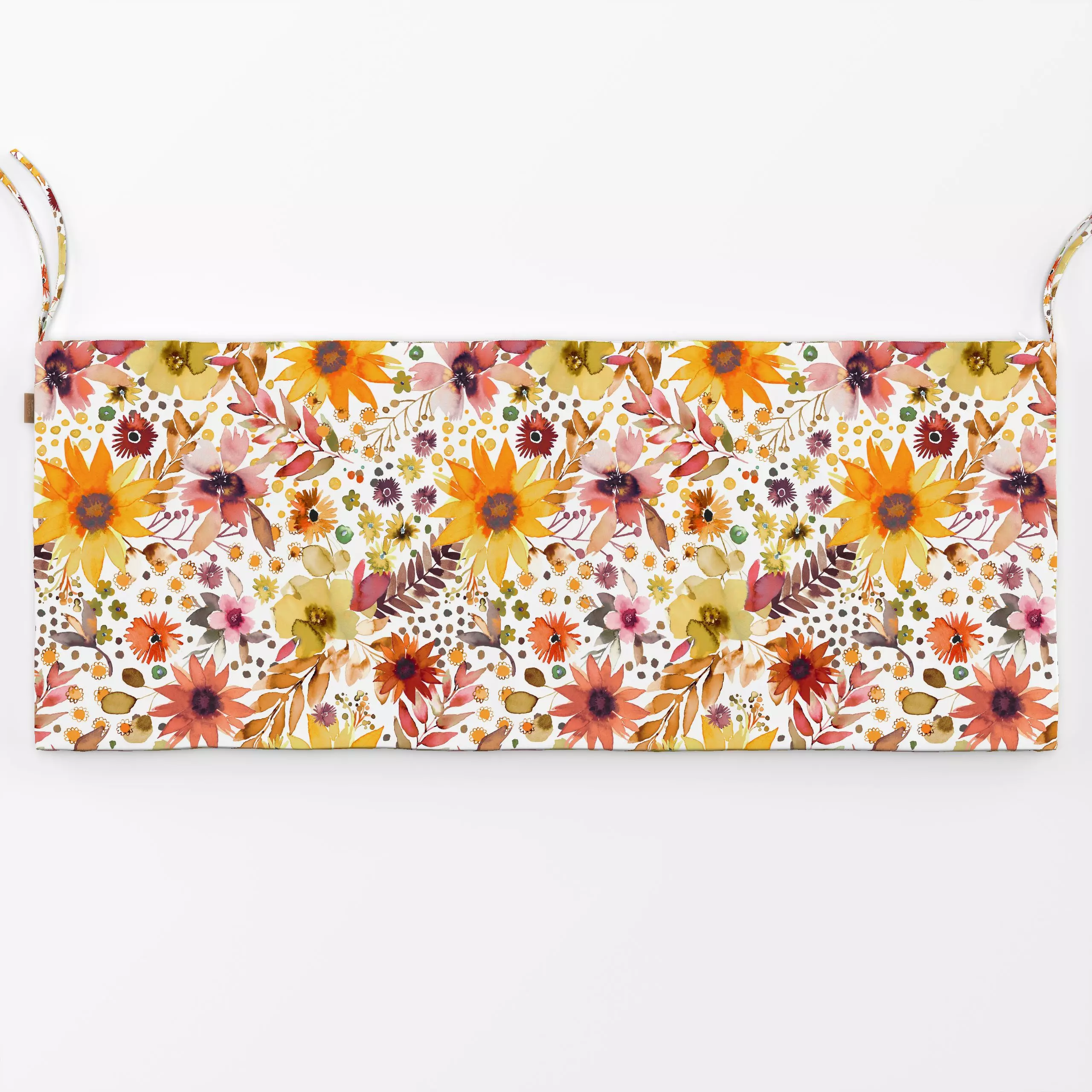 Bankauflage Mediterrane Sonnenblumen - Blumen & Florales, Frühling, Sommer - von „Ninola Design "; Aquarell, Blumen, Sommer,...
