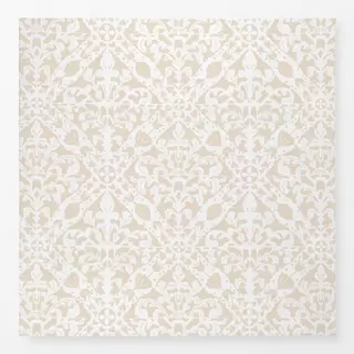 Tischdecke Ornament Fliese Beige Weiß