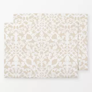 Tischset Ornament Fliese Beige Weiß