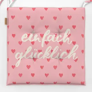 Sitzkissen einfach glücklich Herzchen