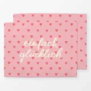 Tischset einfach glücklich Herzchen