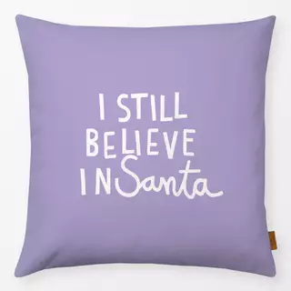 Kissen I Still Believe In Santa lila