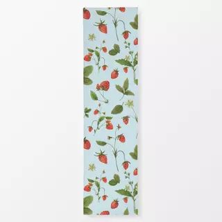 Tischläufer Wilde Erdbeeren auf blau