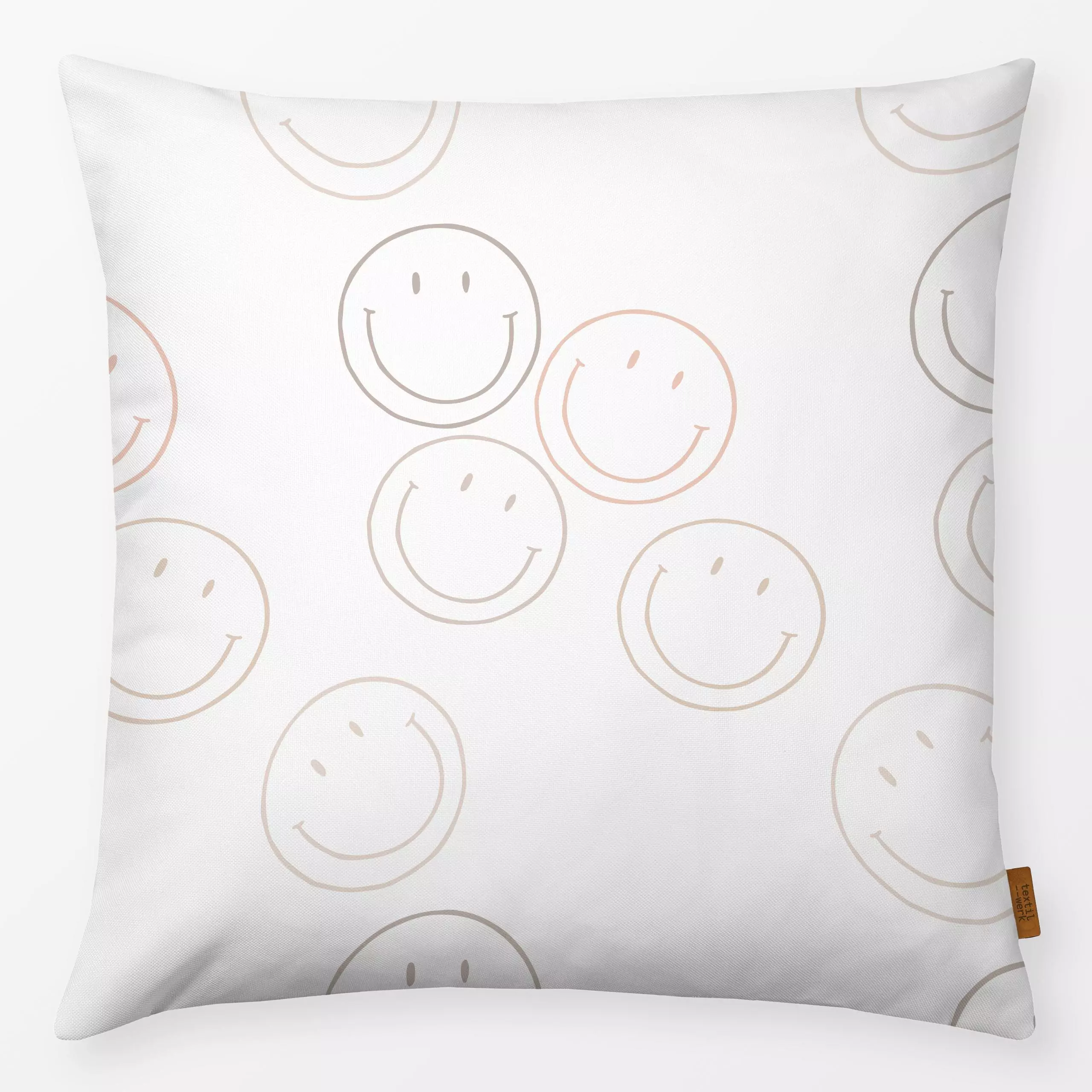 Kissen Smile Pattern - Frühling, Symbole & Muster - von „Kruth Design"; Kinder, Sommer, Geschenk, smile