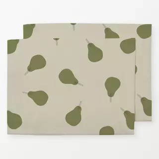 Tischset Muster Birne - beige