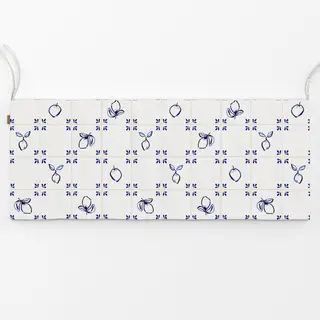 Bankauflage Azulejo Pattern Zitronen