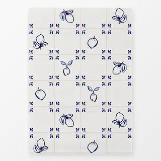 Geschirrtücher Azulejo Pattern Zitronen