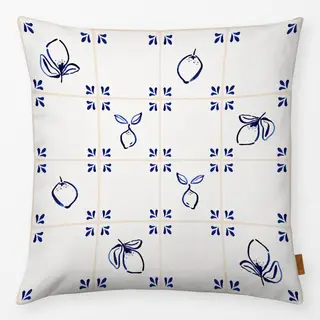 Kissen Azulejo Pattern Zitronen