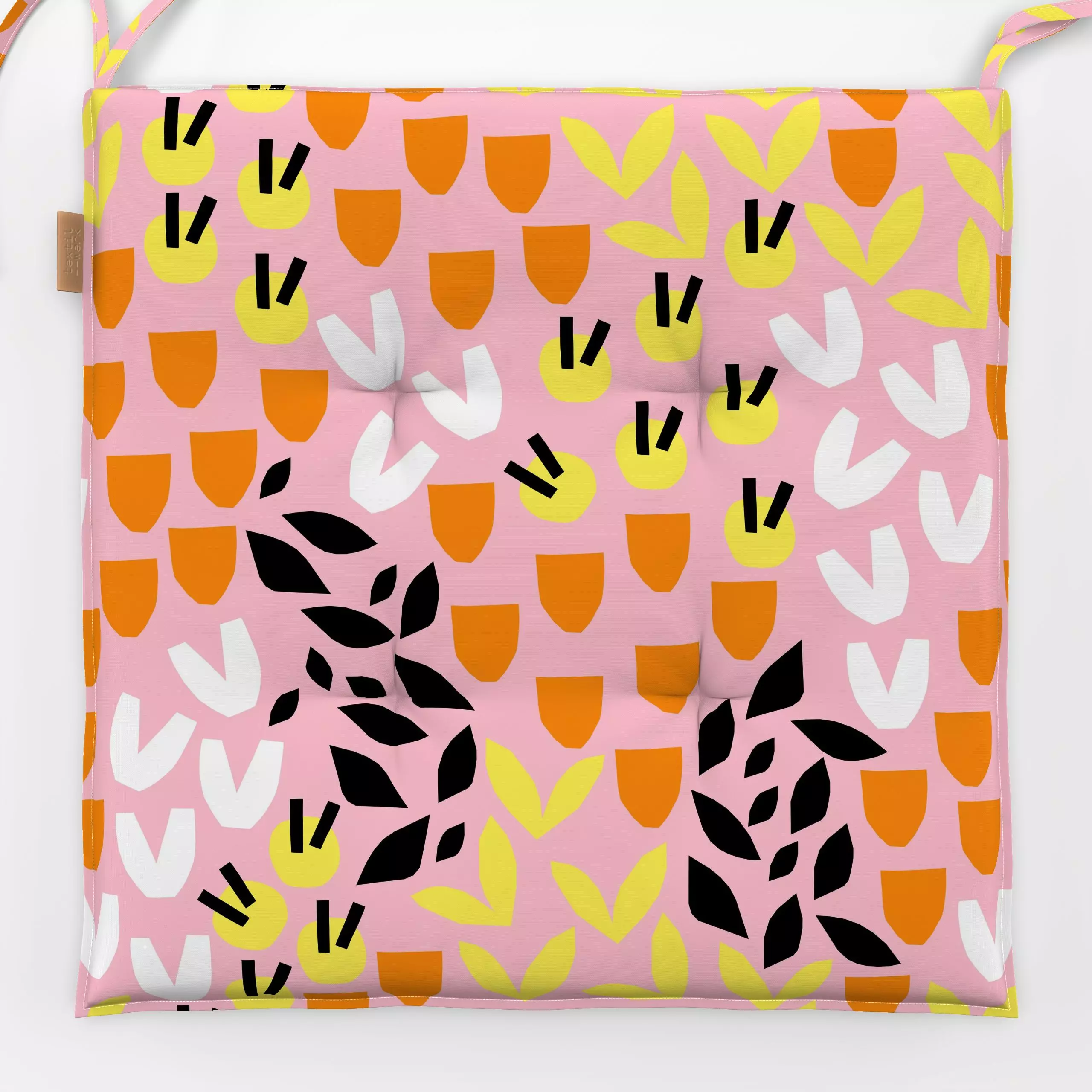 Sitzkissen Autumn Harmony Yellow - Blumen & Florales, Symbole & Muster - von „Lisa Jasmin Bauer"; Muster, abstrakt, Herbst, ...