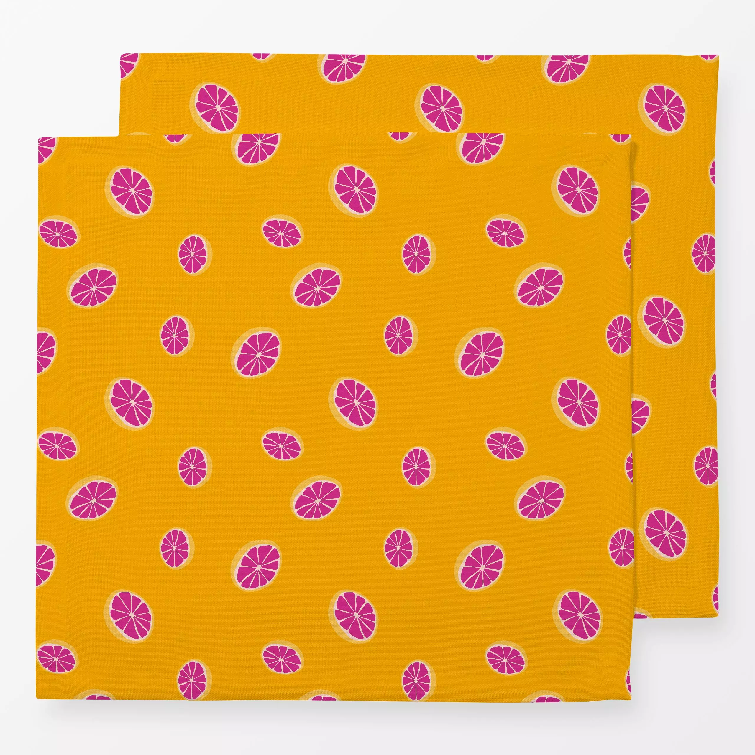 Servietten Grapefruit Muster pink gelb - Sommer, Symbole & Muster, Früchte - von „Carolin Vonhoff"; Obst, Muster, kleingemus...