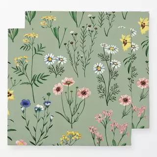 Servietten Wild Flowers Green