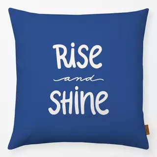Kissen Rise And Shine blau