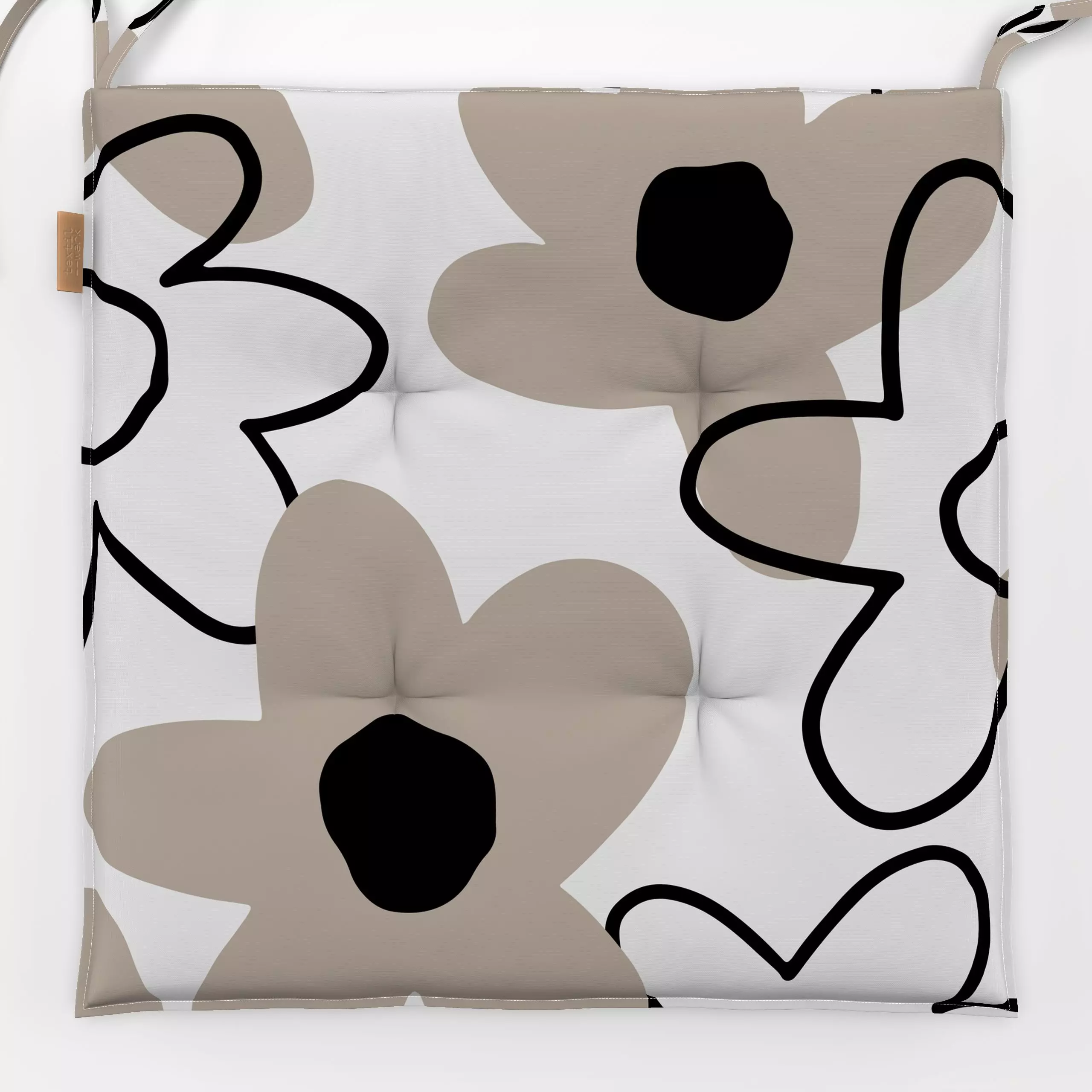 Sitzkissen Spring Flower Pattern - Frühling - von „Kruth Design"; Blumen, Sommerblumen, Sommer, Ostern