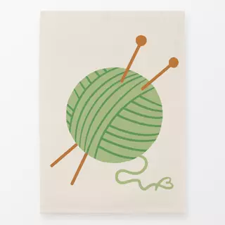 Geschirrtücher Wollknäuel grün