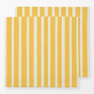 Servietten Streifen gelb beige