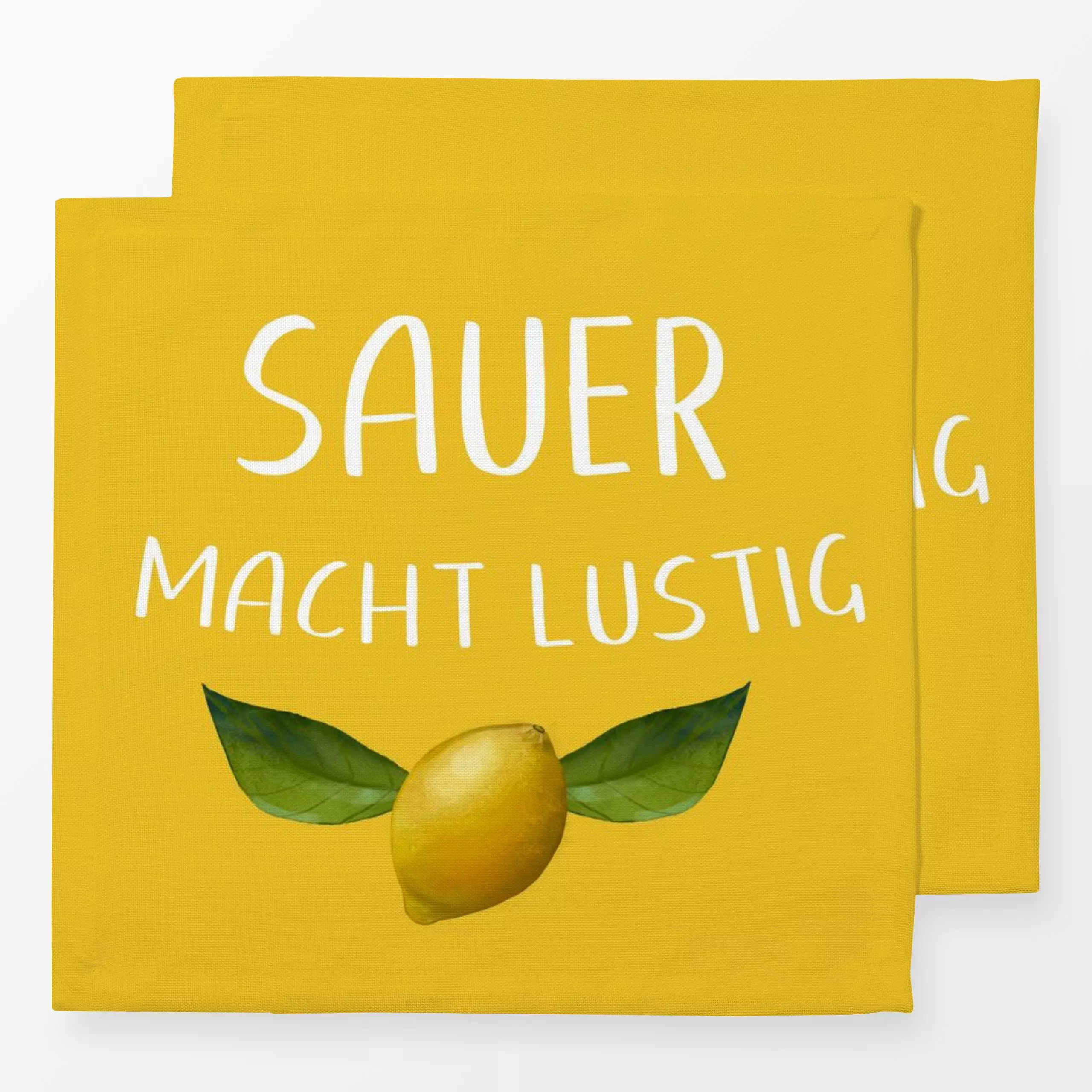 Servietten Sauer macht lustig - Sommer, Sprüche & Schriftzüge - von „Uta Naumann"; Garten, Zitrone, Lustig, mediterran, Happ...