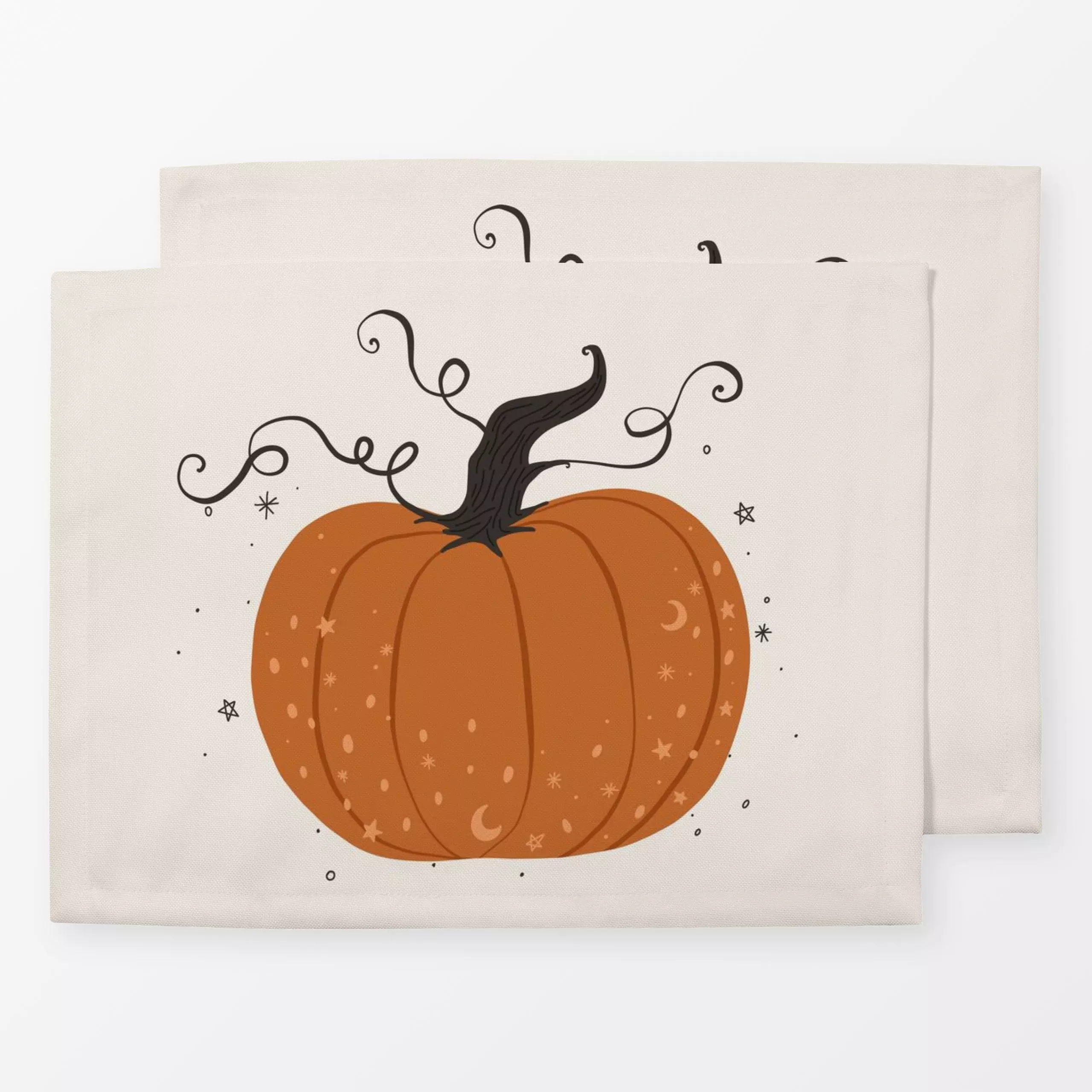 Tischset Kürbis - Herbst, Gemüse - von „DEINKI"; Herbst, Herbstdeko, Ernte, herbstlich, Halloween, Kuerbis, Kurbis