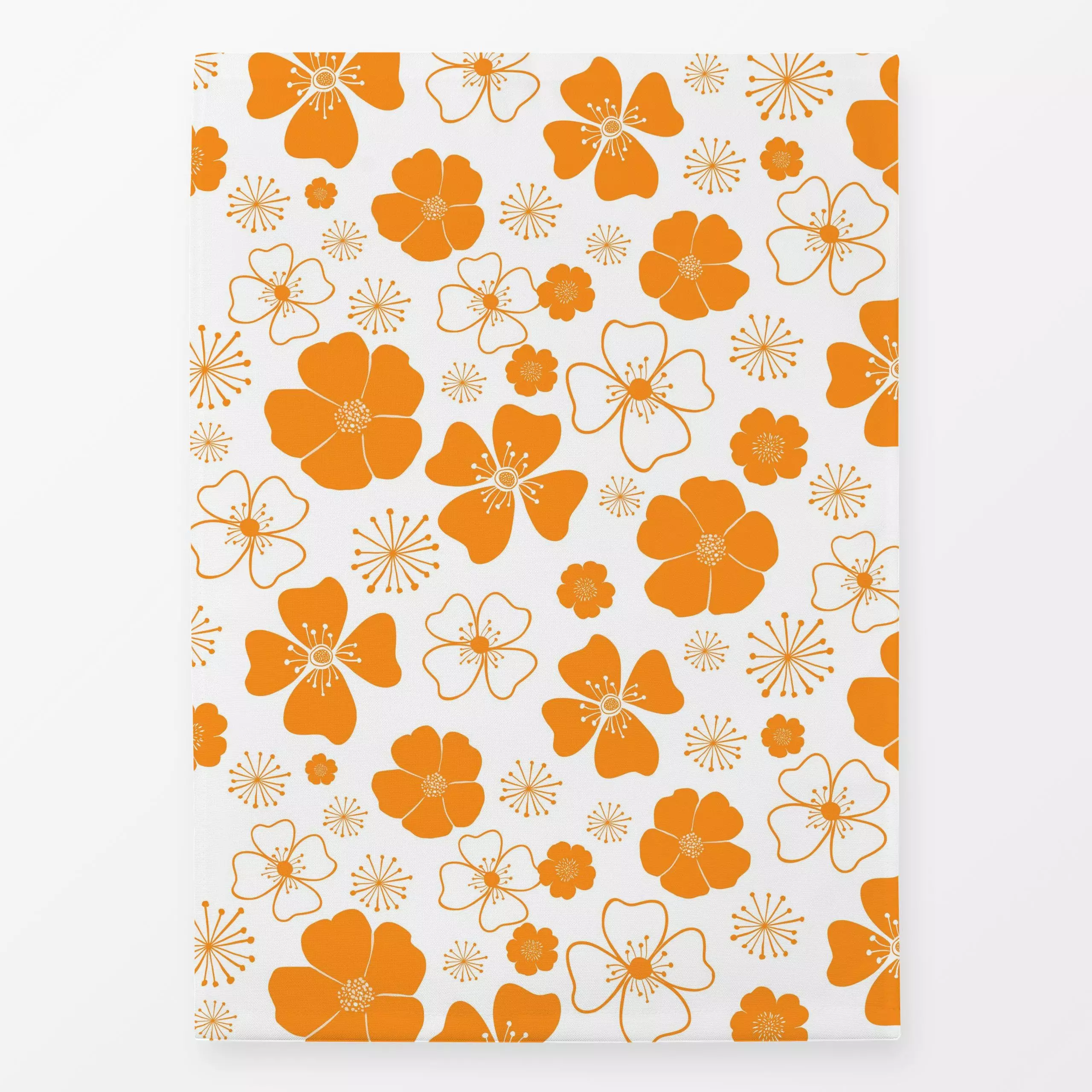 Geschirrtücher Blumenmuster Orange - Blumen & Florales - von „Andrea Haase"; Natur, Blumen, Minimalismus, Sommer, botanik, B...