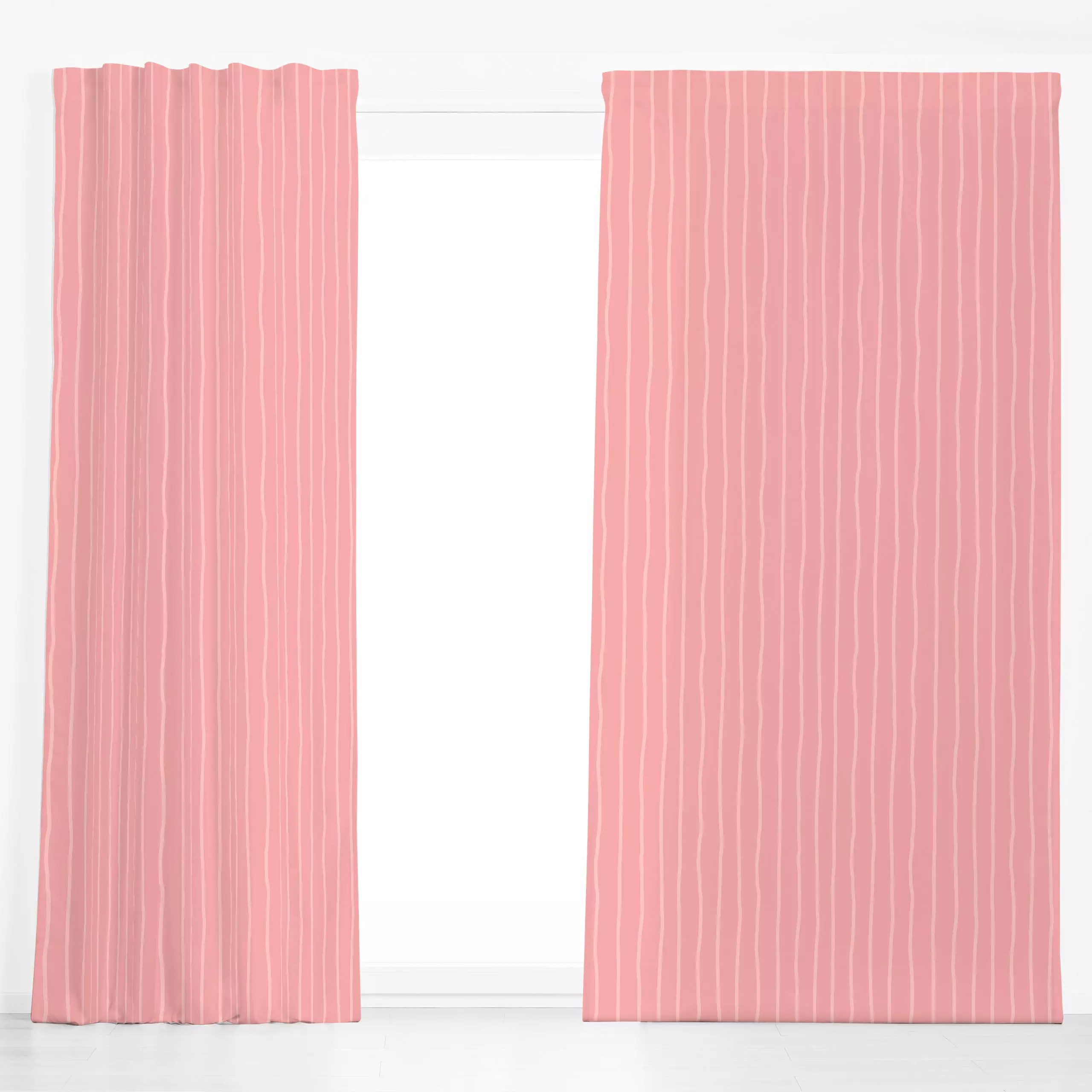 Dekovorhang Sommerstreifen Rosa - Symbole & Muster - von „Andrea Haase"; Streifen, gestreift, Sommerlich, vertikal, Streifen...