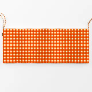 Bankauflage Plaid Orange Rosa