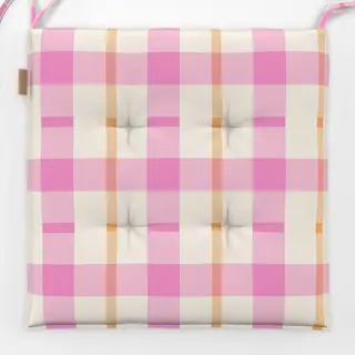 Sitzkissen Pink Orange Tartan
