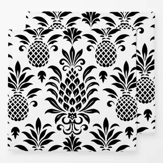 Servietten Pineapple Chic Black White