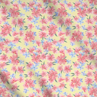 Meterware Happy Flowers gelb