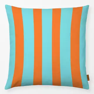 Kissen Bold Stripes blue and orange