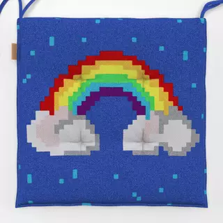 Sitzkissen Pixel Rainbow