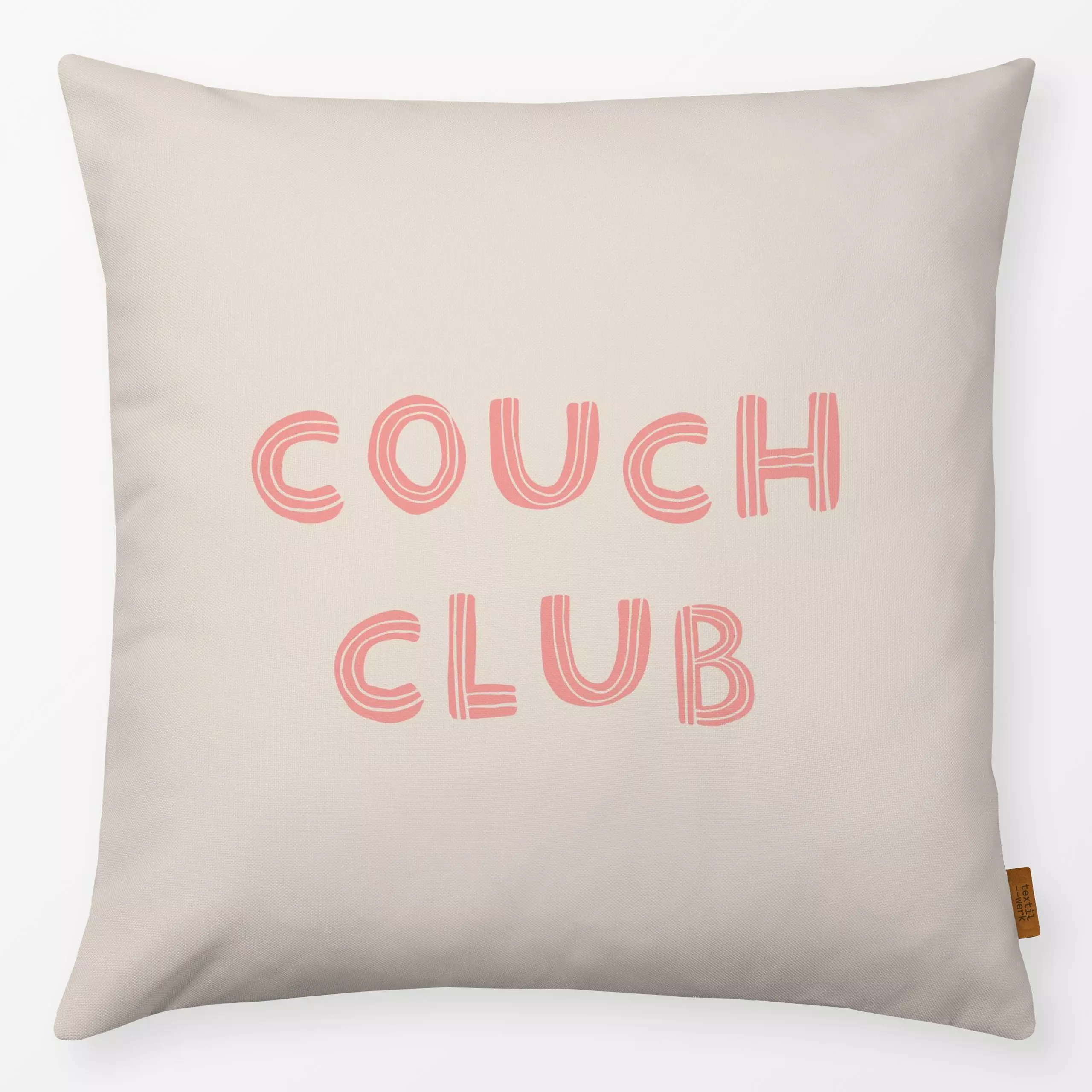Kissen Couch Club - Herbst, Sprüche & Schriftzüge, Anlässe - von „Kruth Design"; Streifen, Weihnachtsdeko, witzig, Spruchkis...