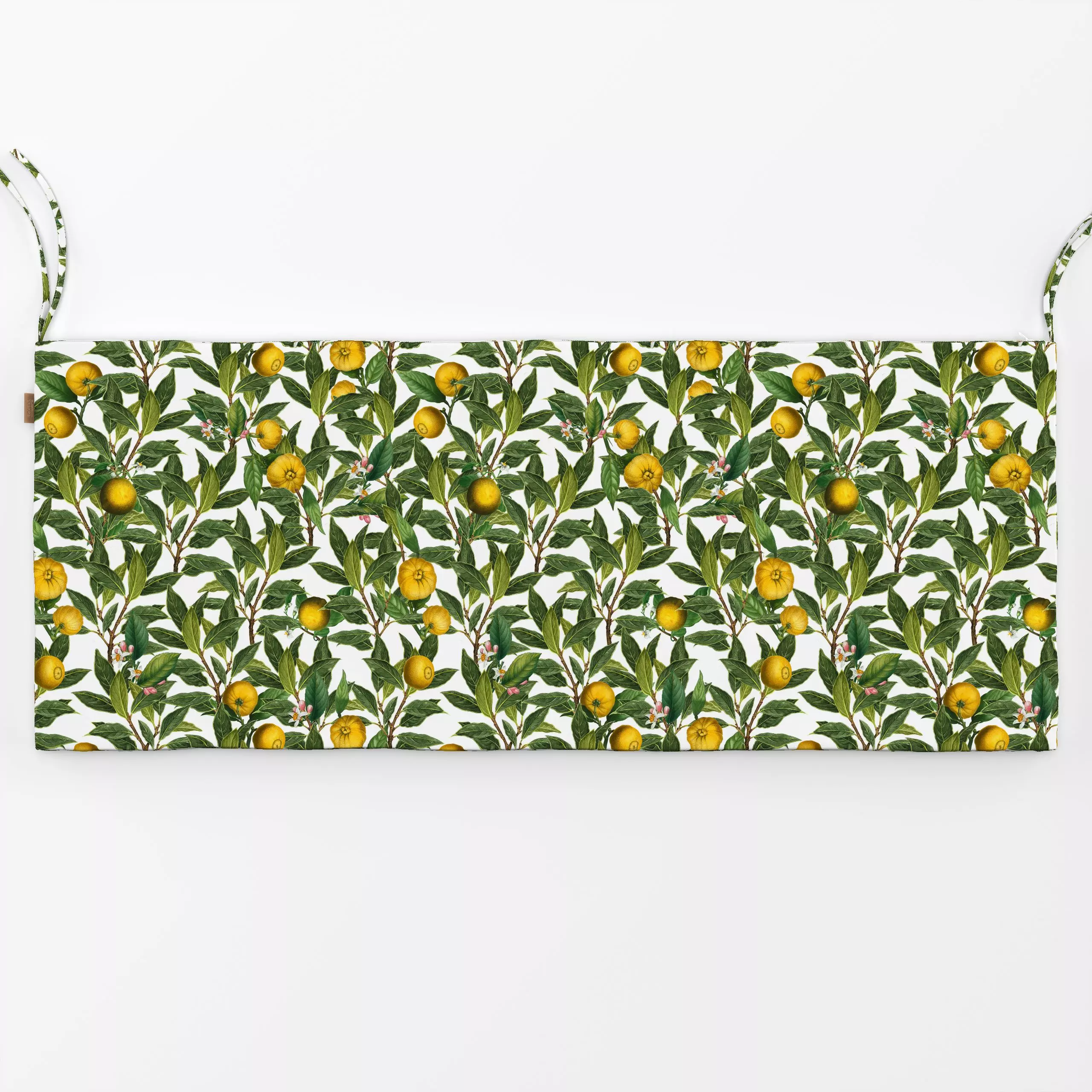 Bankauflage Vintage Zitrus Früchte Muster - Sommer - von „Uta Naumann"; Frucht, Obst, boho, Muster, Natur, Garten, Zitrone, ...