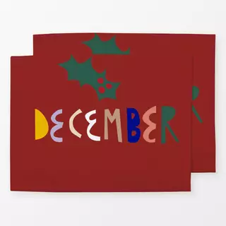 Tischset December red