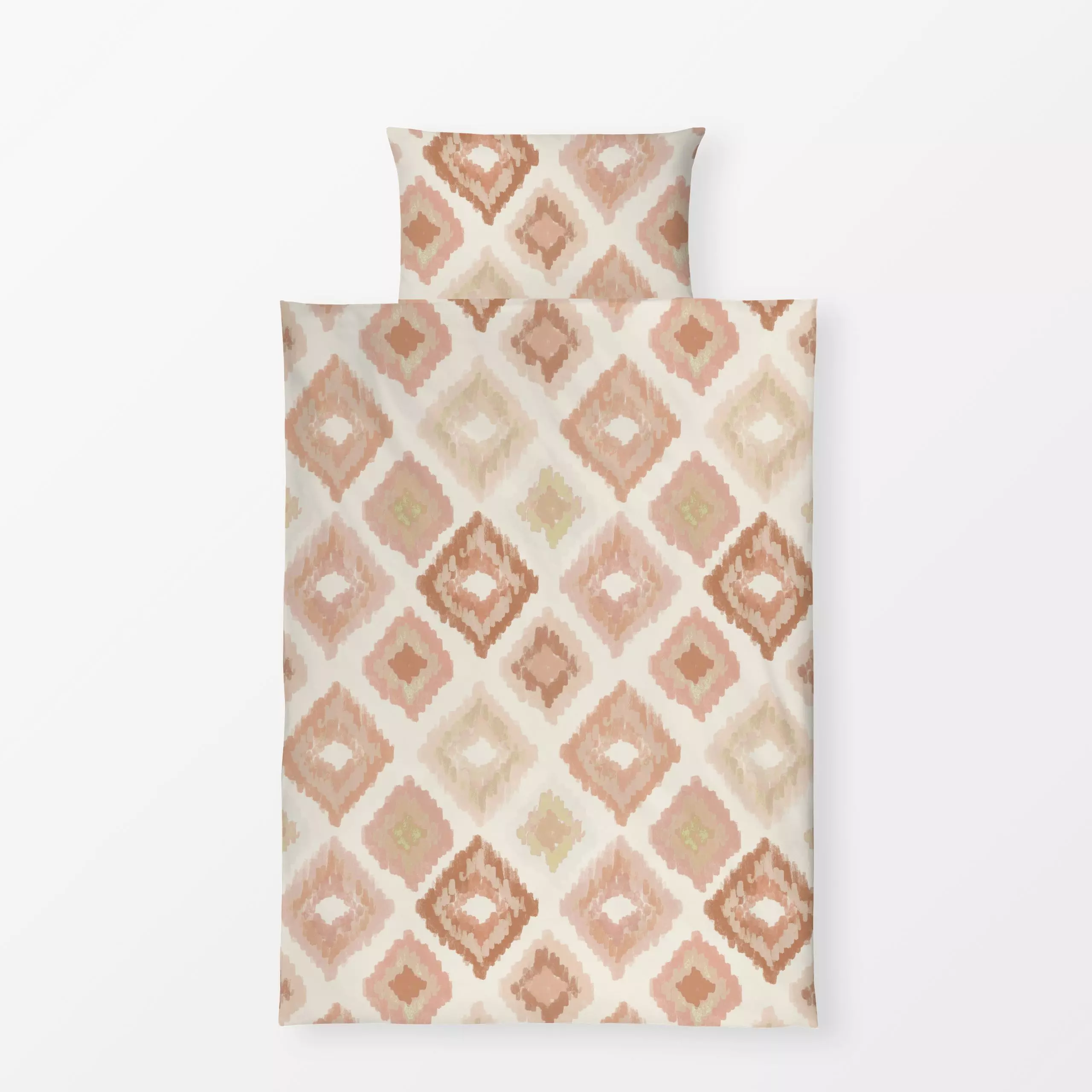 Bettwäsche ETHNO RAUTE Braun - Symbole & Muster - von „Kruth Design"; Garten, Sommer, Ethno, outdoor, ikat, Balkon, Gartende...