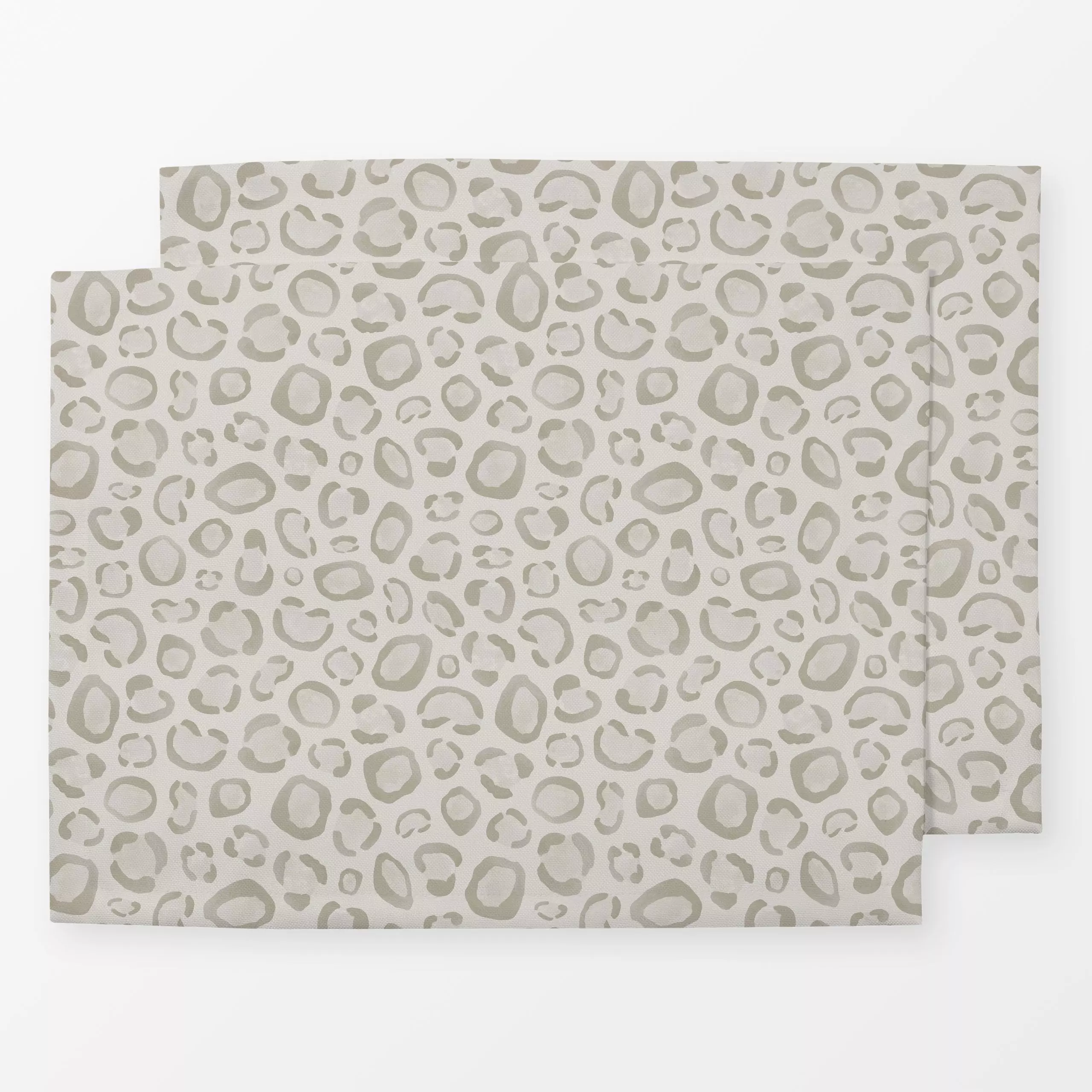 Tischset Leopard Brush Strokes beige, tropisch, Tiere, gemustert, von Karen Menzenbach
