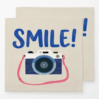 Servietten Kamera smile