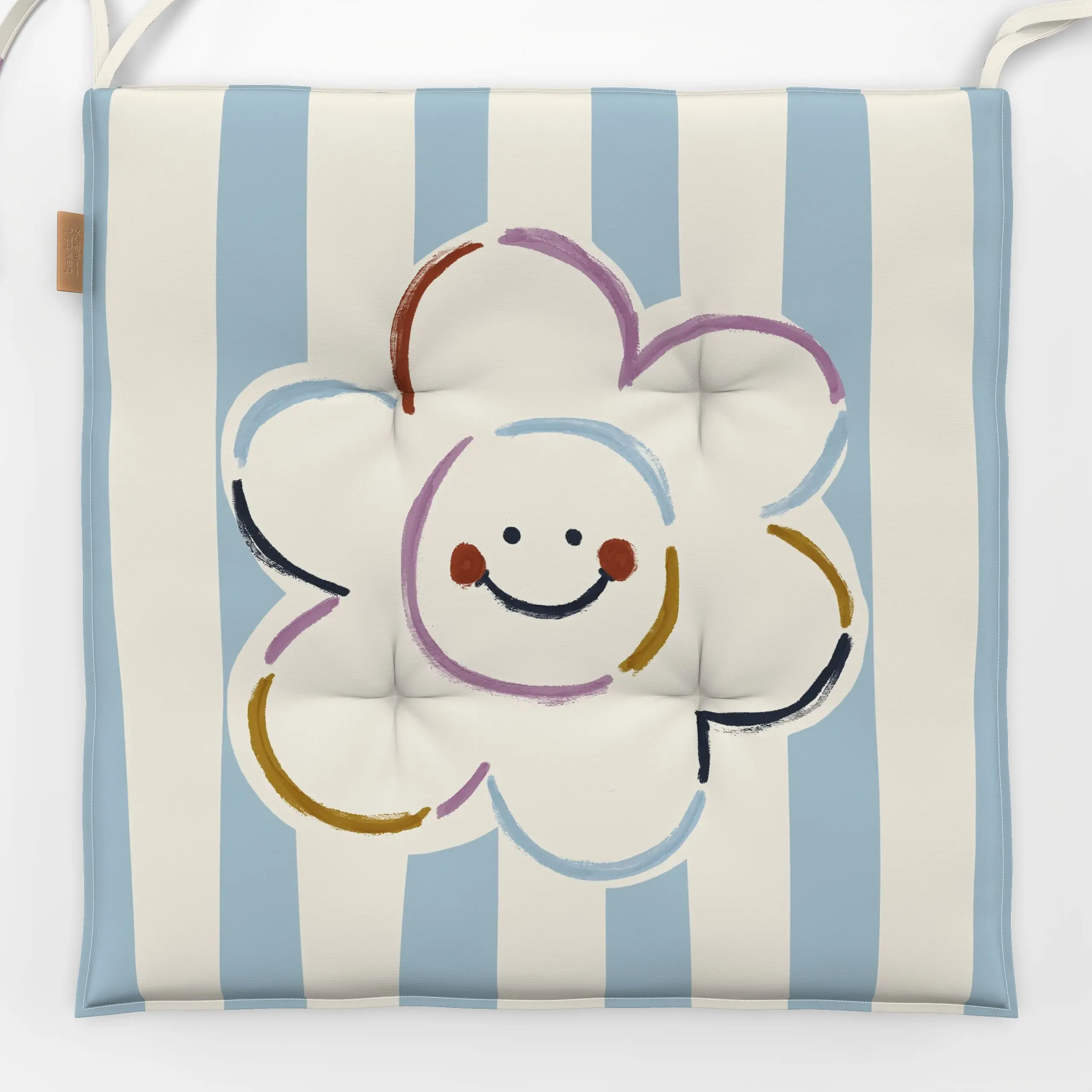 Sitzkissen Blumen Smile - Blumen & Florales, Kinderzimmer & Motive für Kinder, Symbole & Muster - von „moDeern Design Studio...