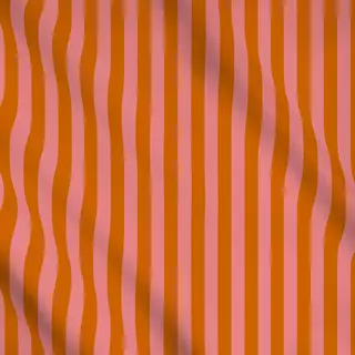 Meterware Herbst  Streifen Pink Orange