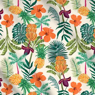 Meterware Exotic Jungle Vibes beige