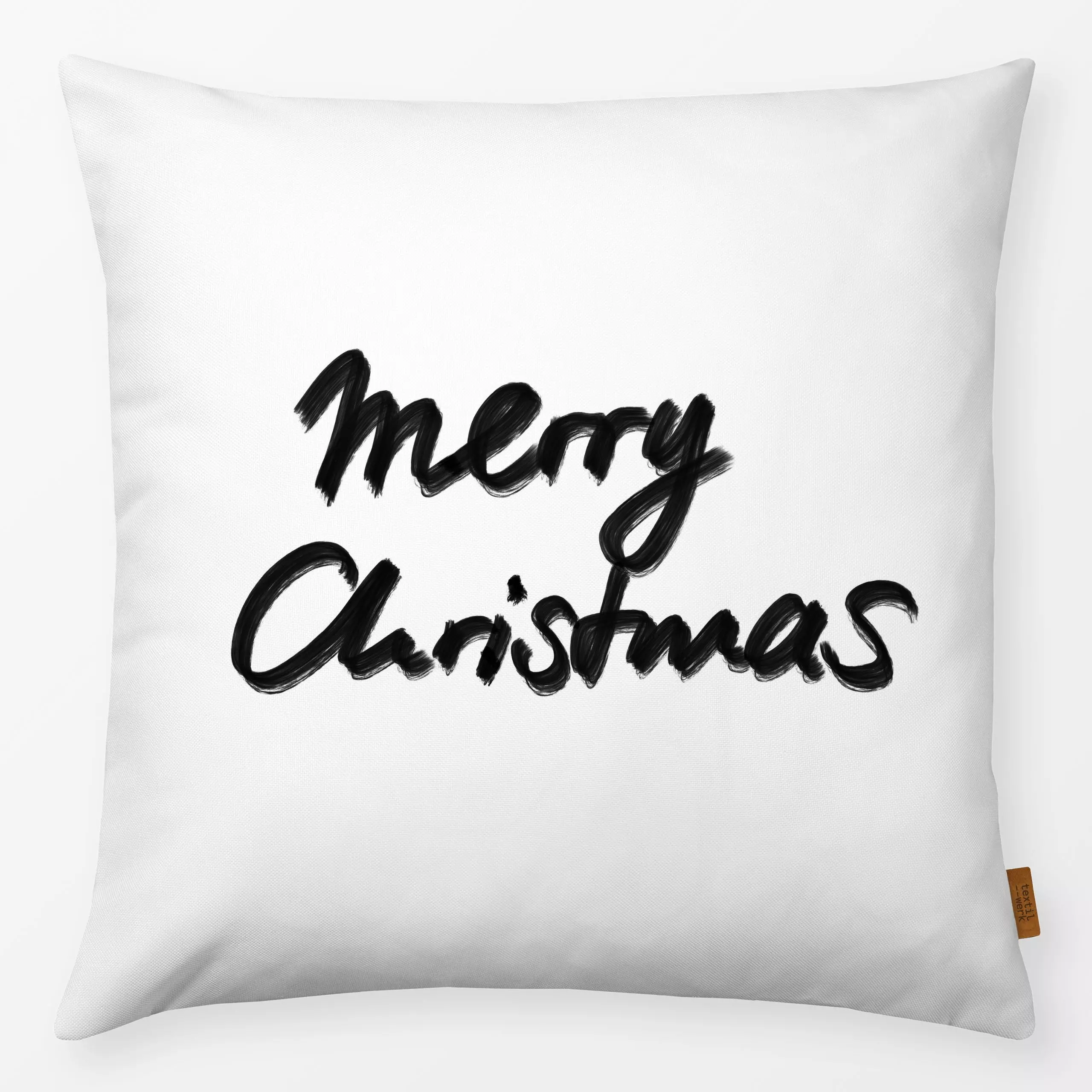 Kissen Merry Christmas - Weihnachten - von „Sophie Augustin Illustration"; Merry Christmas, Weihnachten, typografie, weihnac...