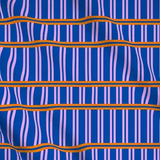 Meterware blue pink stripes