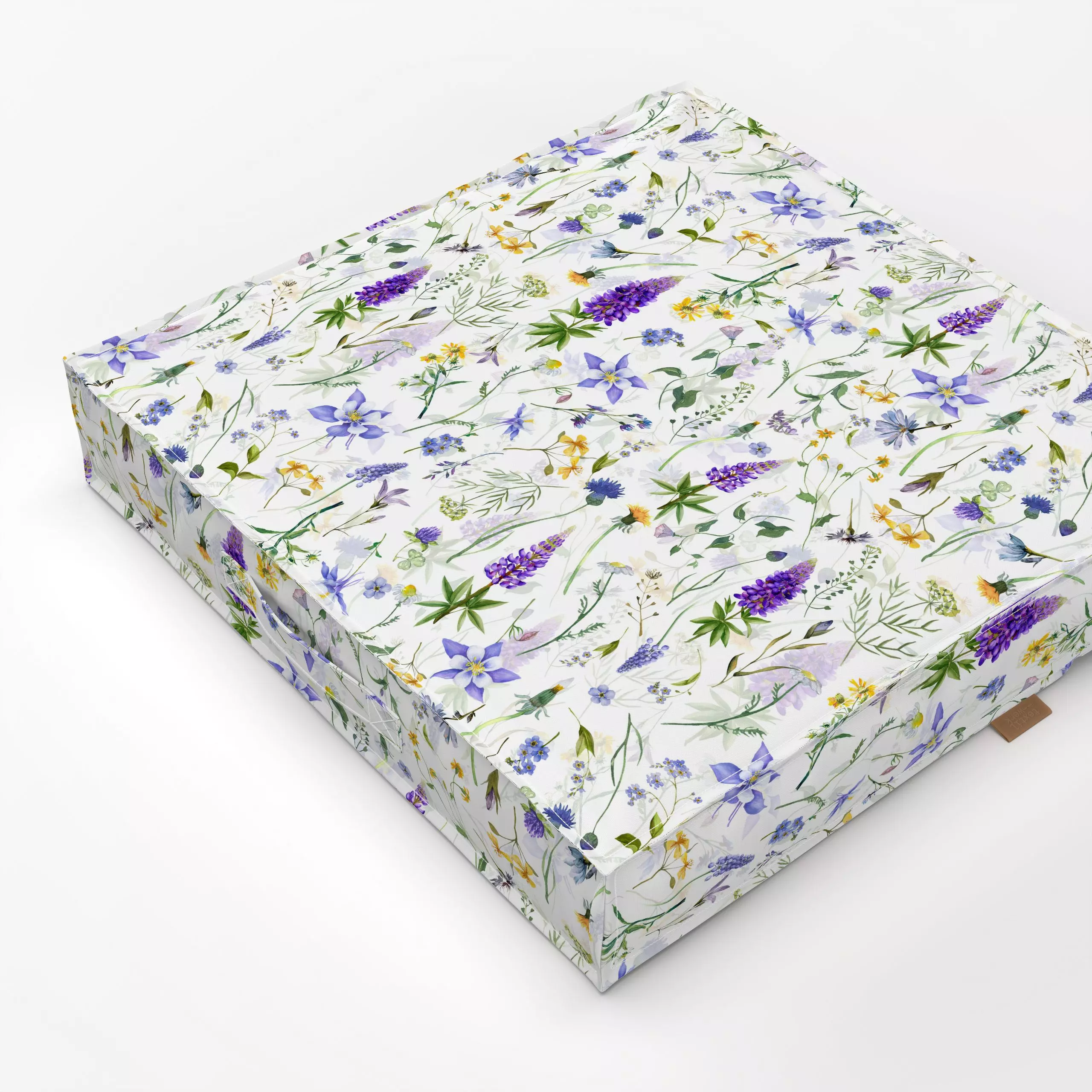 Bodenkissen Skandinavische Wildblumen - Blumen & Florales, Sommer - von „Uta Naumann"; Muster, Natur, skandinavisch, Blumen,...