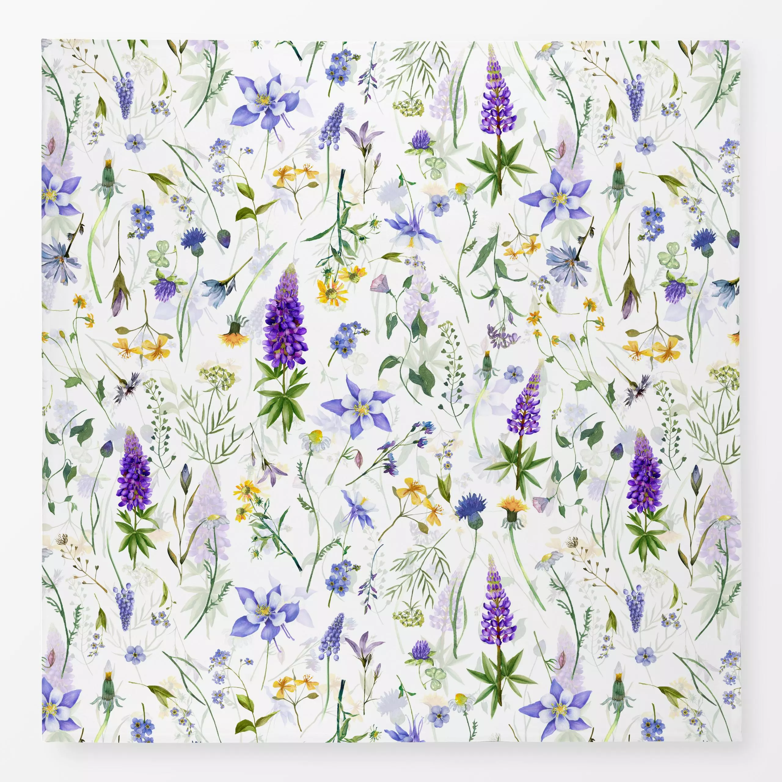Tischdecke Skandinavische Wildblumen - Blumen & Florales, Sommer - von „Uta Naumann"; Muster, Natur, skandinavisch, Blumen, ...