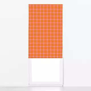 Raffrollo Karo orange pink