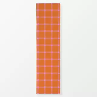 Tischläufer Karo orange pink
