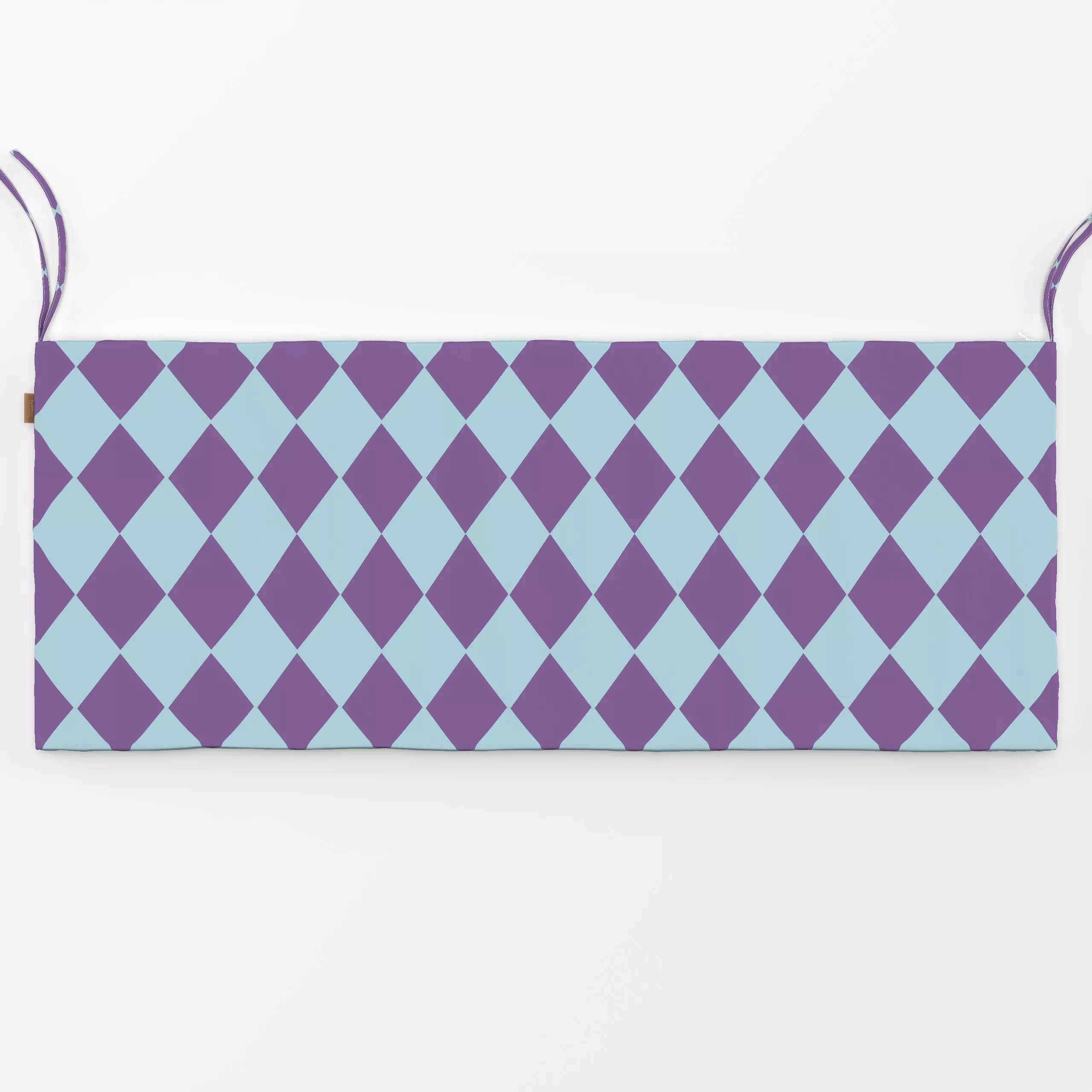 Bankauflage Rauten lila hellblau - Weihnachten, Winter, Symbole & Muster - von „Iris Knabenschuh Textildesign"; Muster, Weih...