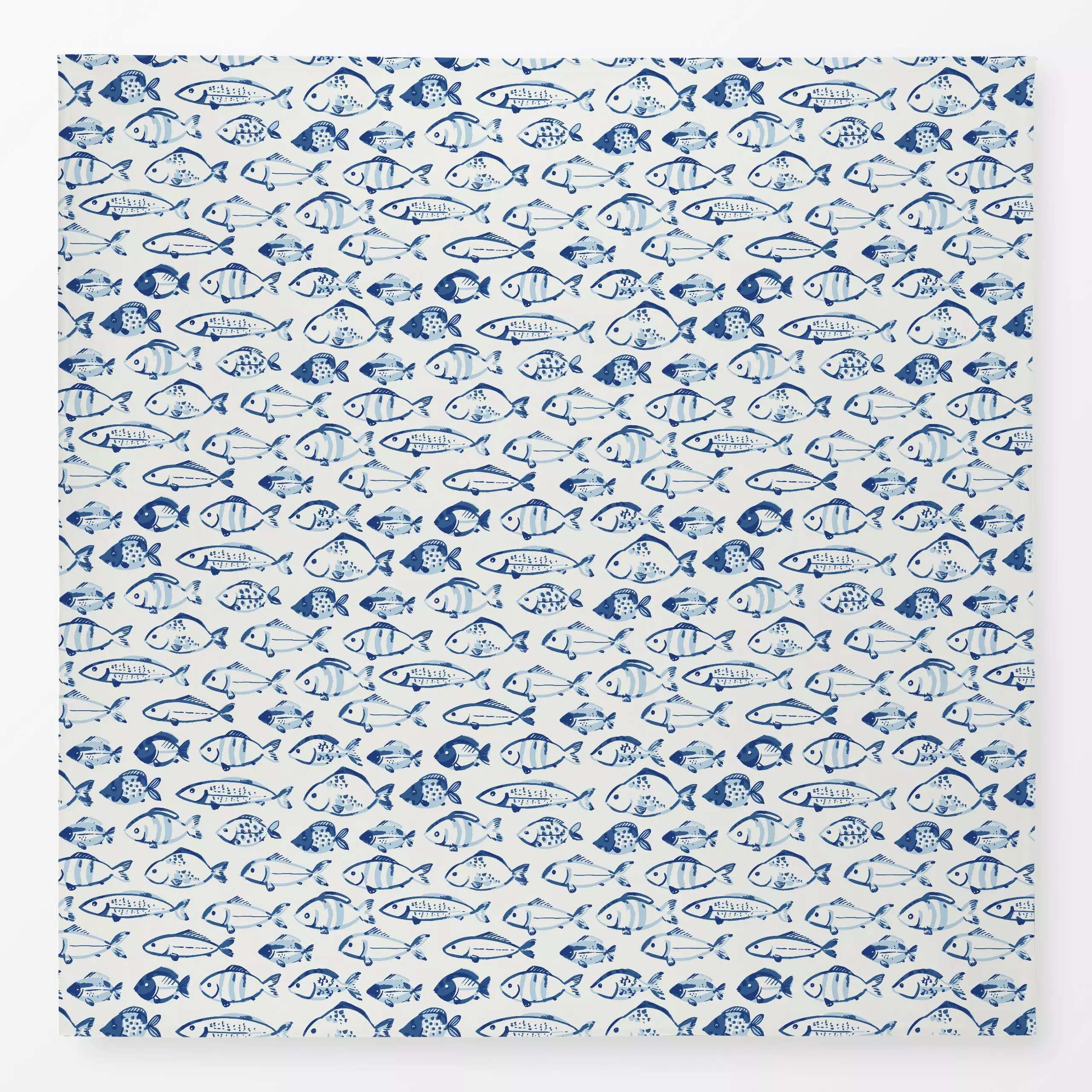Tischdecke Fischschwarm - Tiere - von „Katrin Graff"; Meer, Meerestiere, Fische, maritim, ocean, nautical, sealife, navy, fi...