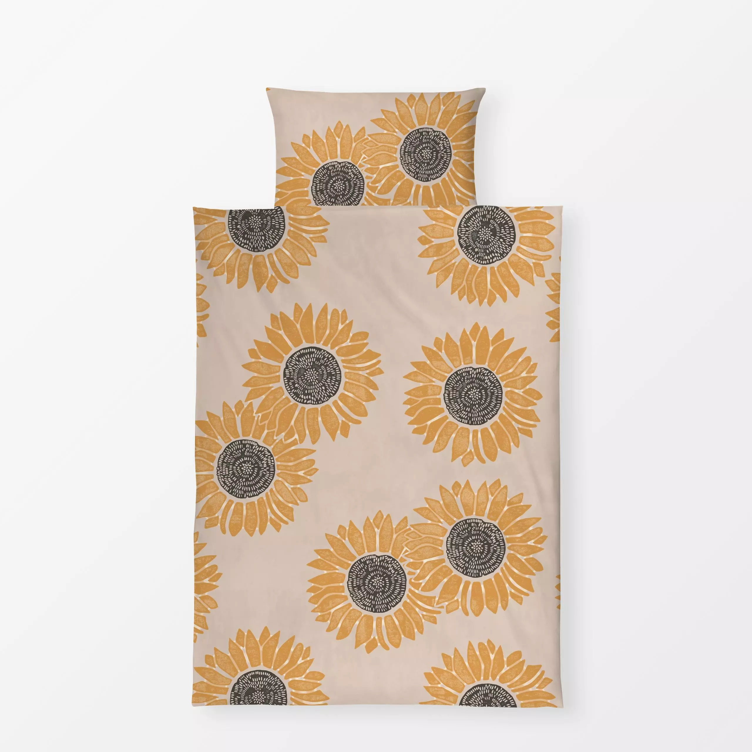 Bettwäsche Sunflowers - Blumen & Florales, Herbst, Pflanzen & Botanik - von „Studio Kesse"; boho, Blumen, Blüten, floral, so...