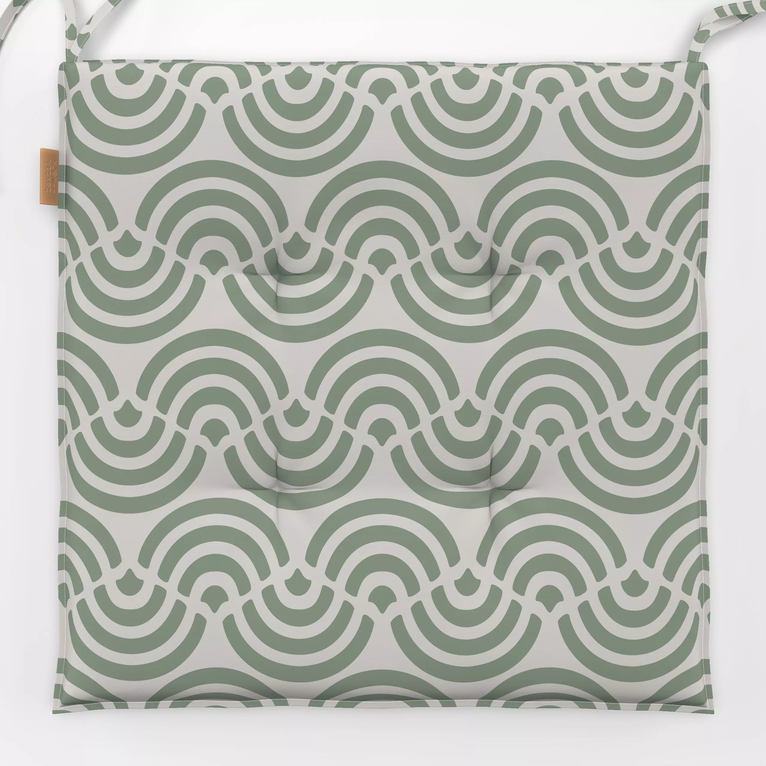 Sitzkissen Kyma ladi - Symbole & Muster - von „Karen Menzenbach"; Linien, abstrakt, beige, Sommer, grafisch, wellen, Muschel...